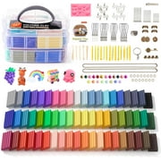 Polymer Clay, Shuttle Art 60 Colors Oven Bake Modeling Clay, Creative Clay Kit with 19 Clay Tools and 16 Kinds of Accessories, Non-Toxic, Non-Sticky, Ideal DIY Art Craft Clay Gift for Kids Adults