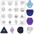 thumbnail image 1 of Polymer Clay Texture Sheets Divination Magic Silicone Texture Stamp Clay Texture Mat Modeling Pattern Pad Silicone Clay Texture Mat for Polymer Clay Making Earrings Jewerly 5.5x5.5inch, 1 of 8