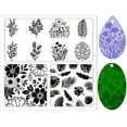 thumbnail image 1 of Polymer Clay Texture Sheets Leaves and Flowers Pattern Silicone Clay Texture Mat Botany Clear Silicone Molding Pattern Sheets DIY, 1 of 9
