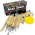 thumbnail image 1 of Polymer Clay Tools Set for Modeling Sculpting Carving Tool Kit - 45 Pieces, 1 of 8