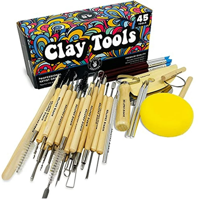 19Pcs Clay Sculpting Tools DIY Art Crafts Polymer Clay Tools Ceramic Clay  Carving Tool Set for Professional with Carrying Bag - AliExpress