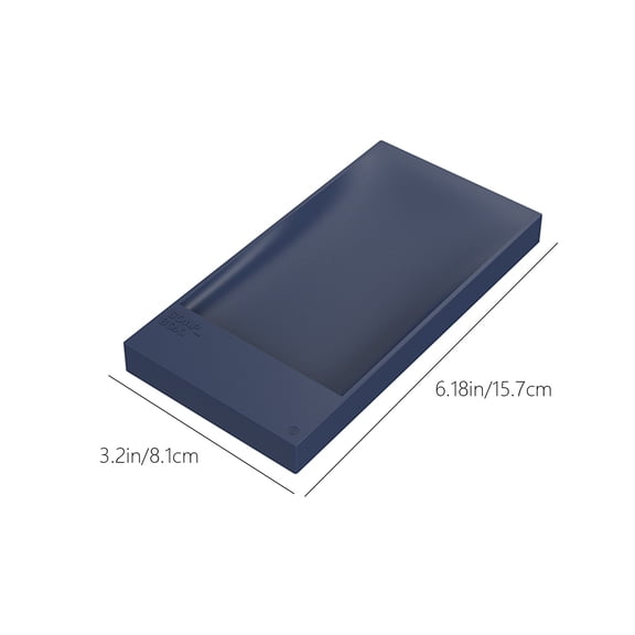 Polymer Organizer Container 14 cm x 8 cm x 1.4 cm Soft Rubber Soap Storage with Non-Slide Base and Drainage Holes