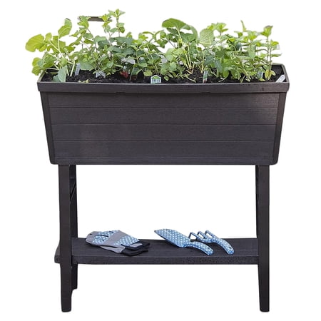 Polymer Outdoor Products Plastic Raised Garden Bed - Resin Rectangular