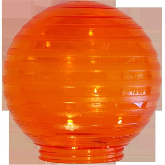Polymer Products 3216-52630 Sphere 6 in. Etched Orange Acrylic Festival Replacement Globe- Pack Of 6