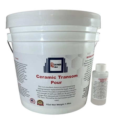 Polymer World: 1 Gallon Ceramic Pour for Transom Repairs, Docks, Power Boats, Coring Parts, Mounting Engines, Sea Wall Repair