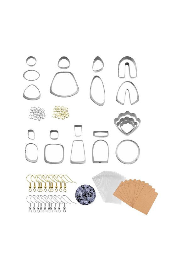 Polymer s Baking Clay Polymer DIY Art Supplies Stainless Steel Clay Earring for Cake Jewelry Making Kitchen Dessert Biscuit