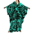 thumbnail image 1 of Polynesian Dress Fall Lace-Up Cape Dress With Butterfly Sleeves Custom Vintage Art Print Maxi Dress, 1 of 2