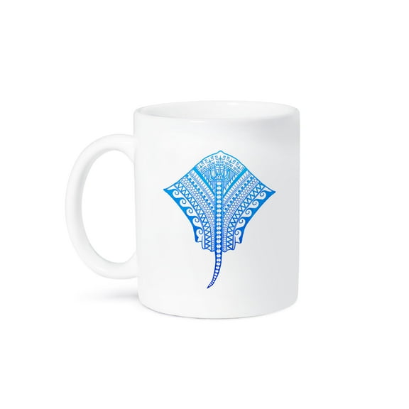 3dRose, Polynesian Hawaiian tribal artwork of a stingray or manta ray., 15oz Mug