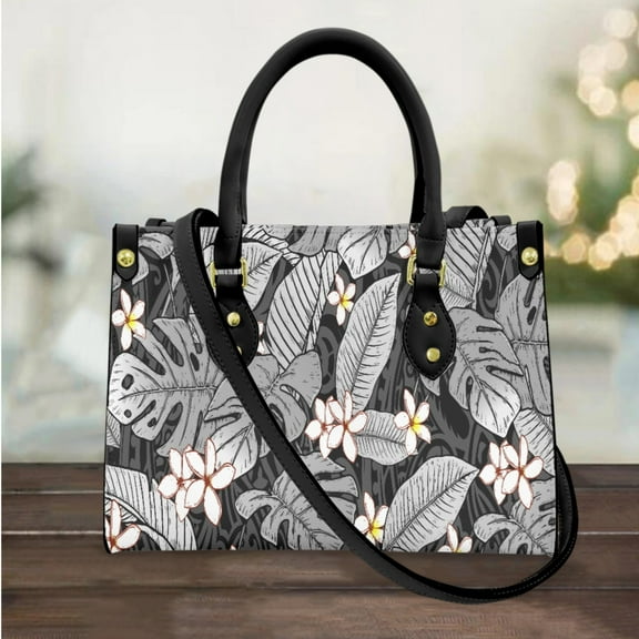 Polynesian Hibiscus Long Shoulder Strap Small Clutch Best Mother's Day Gift Tribal Design Fashion Vintage Casual Totes