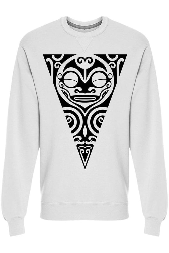 Polynesian Tattoo Pattern Sweatshirt Men -Image by Shutterstock, Male Large
