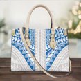 thumbnail image 1 of Polynesian Tribal Design Women Fashion Small Casual Tote wtih Strape Large Capacity Pu Leather carteras para mujer, 1 of 4