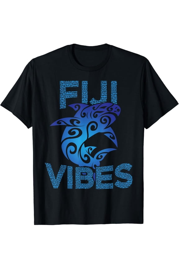Polynesian Tribal Shark Fiji Vacation Ocean Tropical Island T Shirt