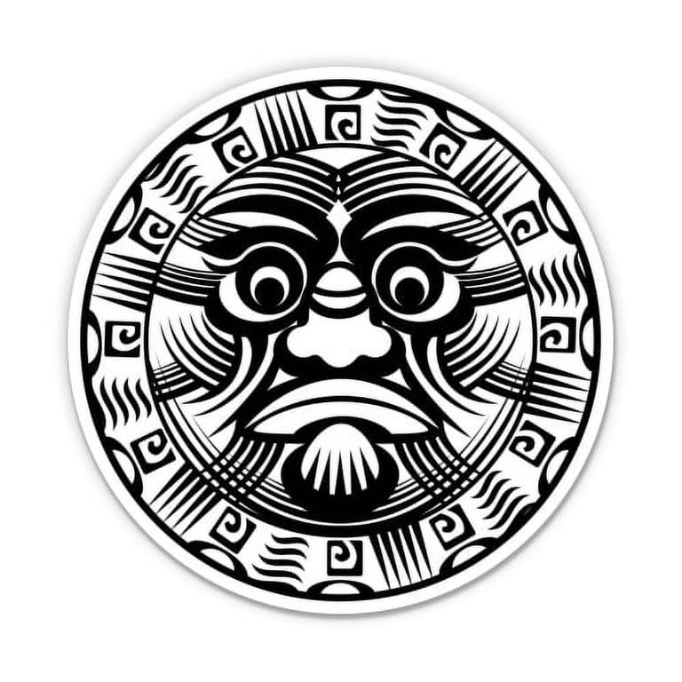 Tribal Sun Hawaii Polynesian Vinyl Sticker - 5-Pack, Waterproof Decal For Car, Laptop, IPad, Phone, Durable Outdoor Use 6 thumbnail image