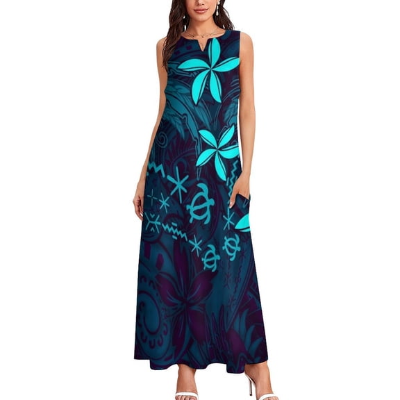 Polynesian Tribal Tropical Abstract Long Dress elegant dress prom dresses
