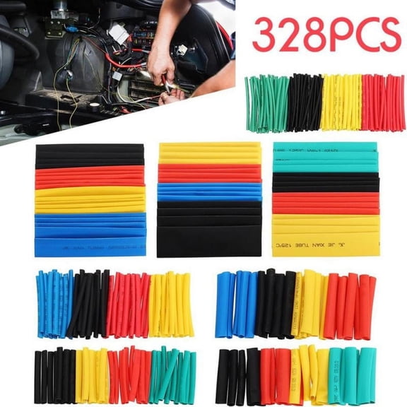 Polyolefin Heat Shrink Tubing Kit, 360pcs 2:1 Ratio Insulation Sleeves for Wire Cable Protection, Flame Retardant, -55C to +125C Operating Temp, 8 Sizes (1.014.0mm ID), 5 Colors