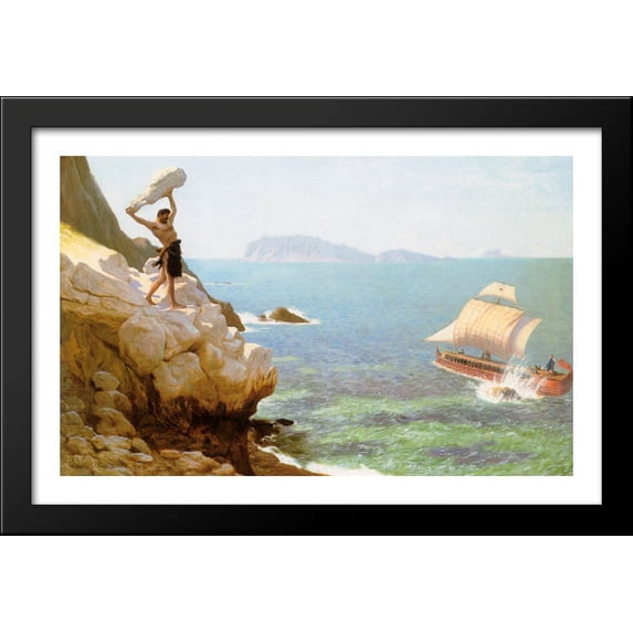 Polyphemus 40x26 Large Black Wood Framed Print Art by Jean Leon Gerome
