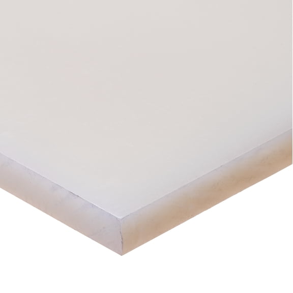 White Polypropylene Rectangle Stock 48" L x 3" W x 1" Thick