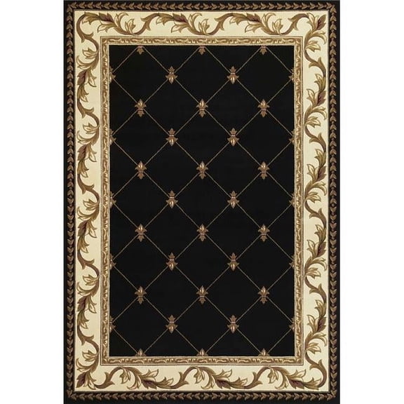 Polypropylene Black Area Rug - 20 x 31 in.