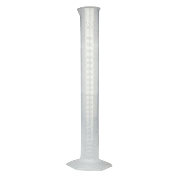 Polypropylene Graduated Cylinder with Hex Base, 100ml Capacity by Go Science Crazy