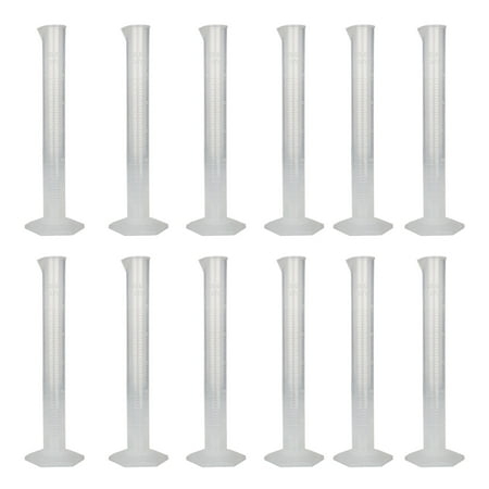 Polypropylene Graduated Cylinder with Hex Base, 25ml Capacity, Pack of 12 by Go Science Crazy