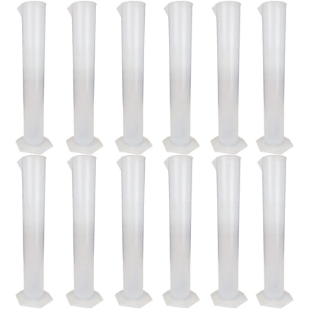 Polypropylene Graduated Cylinder with Hex Base, 500ml Capacity, Pack of 12 by Go Science Crazy