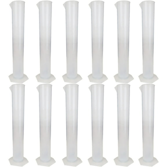 Polypropylene Graduated Cylinder with Hex Base, 500ml Capacity, Pack of 12 by Go Science Crazy