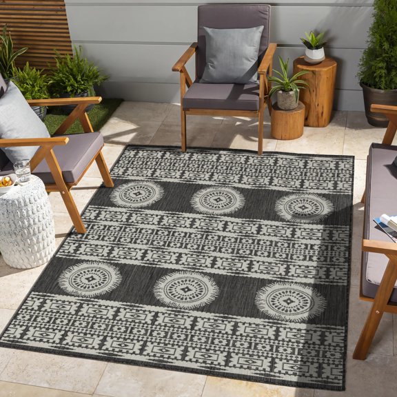 Polypropylene Material Rug - Stain Resistant & Tough - Indoor/Outdoor Usage - Contemporary Home Look