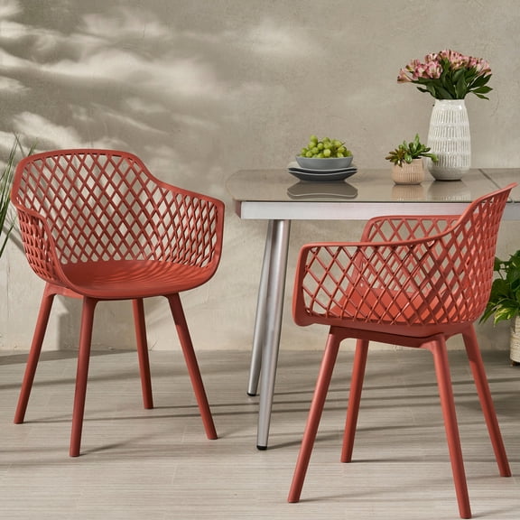 Polypropylene Outdoor Dining Chair Set / Provide Stable and Durable Seating