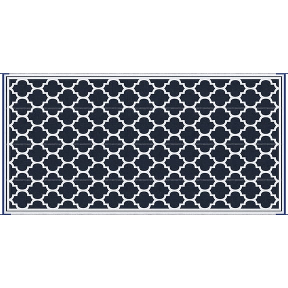 Polypropylene Outdoor Rug | Designed for RVs, Decks, and Patios | Cleanable with Water or Broom