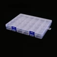 thumbnail image 1 of Polypropylene(PP) Bead Storage Container 30 Compartment Organizer boxes with 5pcs Adjustable Dividers Rectangle Clear 21.7x16.8x2.8cm Hole: 8mm, 1 of 4
