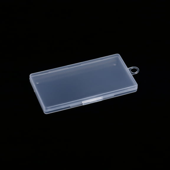 Polypropylene(PP) Bead Storage Container Mini Storage Containers Boxes with Hinged Lid Rectangle Clear 11.4x6.5x1.2cm Inner Size: 11.2x5.8cm DIY