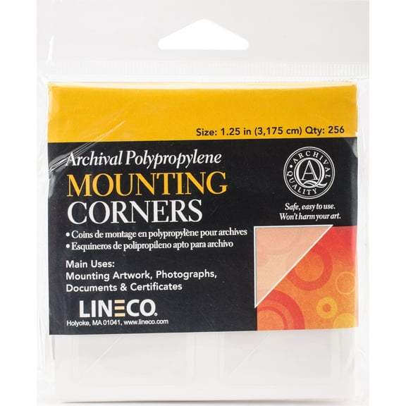 Polypropylene Photo Mounting Corners 256/Pkg-Clear 1.25"