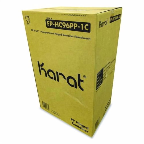 Polypropylene Plastic Hinged Container, 6 x 9 x 2.97, Clear, Plastic, 125/Pack, 2 Packs/Carton | Bundle of 2