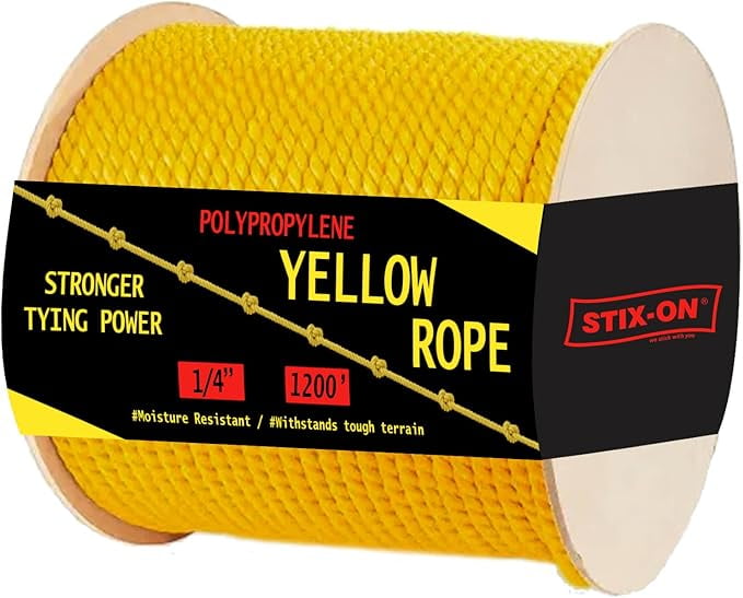 Polypropylene Rope 1,200 Ft – 1/4 Inch Twisted Nautical Rope – Oil ...