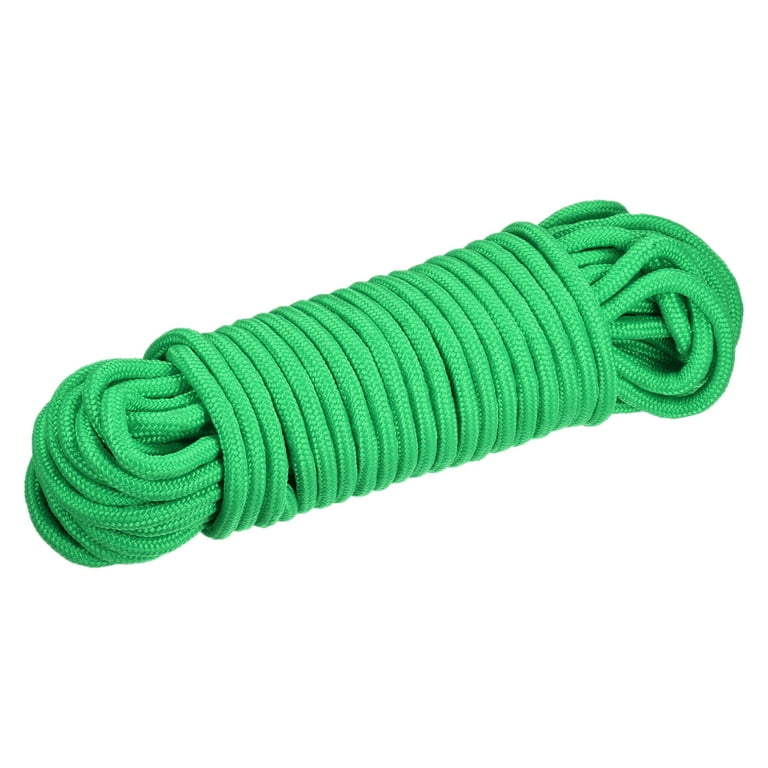Polypropylene Rope Braid Cord 24M/78.8ft 3/8 Green for Indoor