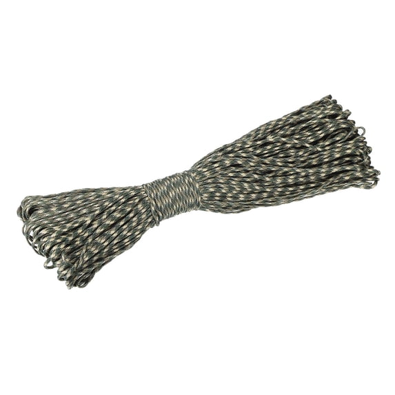 Polypropylene Rope Braid Cord 328ft/100M 7-Strand Core 0.2"(5mm) Dia Green and Beige