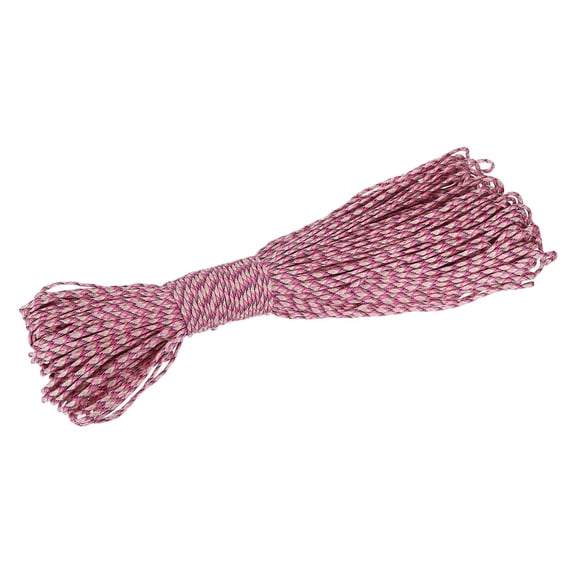 Pink Rope 100m Polypropylene Rope Braid Cord 328ft/100M 7-Strand Core 0.2