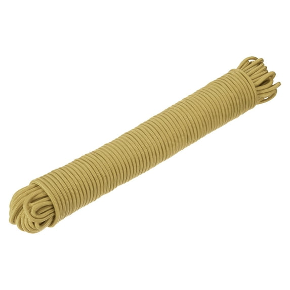 Polypropylene Rope Braid Cord 45M/147.7ft 1/4" Brown for Indoor Outdoor Camping Clothes Line