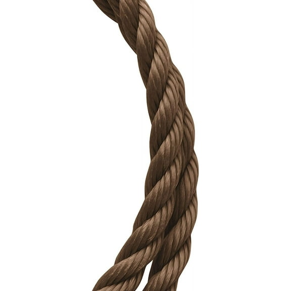 Polypropylene Rope, Brown, 1/4 Inch by 50 Feet, Coil