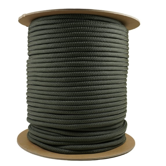 Polypropylene Rope - Heavy Duty, All Purpose, Durable, USA Made Utility Cord Tie Down Rope - Indoor Outdoor, Camping, Pull, Barricade - Foliage Green - 3/8 in x 600 Foot Spool