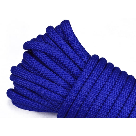 Polypropylene Rope - Heavy Duty, All Purpose, Durable, USA Made Utility Cord Tie Down Rope - Indoor Outdoor, Camping, Pull, Barricade - Royal Blue - 1/4 in x 100 Foot Coil