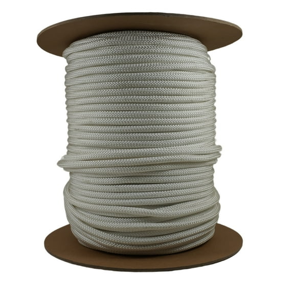 Polypropylene Rope - Heavy Duty, All Purpose, Durable, USA Made Utility Cord Tie Down Rope - Indoor Outdoor, Camping, Pull, Barricade - White - 1/4 in x 300 Foot Spool