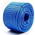 thumbnail image 1 of Polypropylene Rope Weather-Resistant & Waterproof, Durable, Heavy Duty Rope for Pool, Marine, Camping, General Household Tasks, Construction and Rigging (Blue, 3/8in X 98FT), 1 of 6
