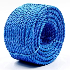 Polypropylene Rope Weather-Resistant & Waterproof, Durable, Heavy Duty Rope for Pool, Marine, Camping, General Household Tasks, Construction and Rigging (Blue, 5/16in X 32FT)