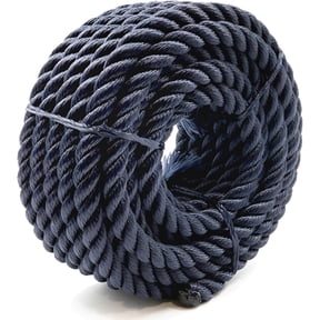 Polypropylene Rope Weather-Resistant & Waterproof, Durable, Heavy Duty Rope for Pool, Marine, Camping, General Household Tasks, Construction and Rigging (Navy, 1/2in X 32FT)