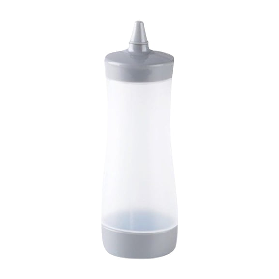 Polypropylene Sauce Dispensers 12oz 7.68 x 2.36 Inch, Kitchen Squeeze Bottles with Precision Tips for Salad Dressing Mayo Mustard, Leak Proof Gray, Kitchen Accessories
