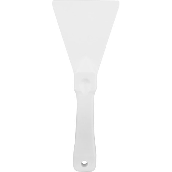 Polypropylene Scraper Tool Food Safe Scraper for Removing Caked-On Residue in Commercial Kitchens, Plastic, 7.82 x 3 Inches, White