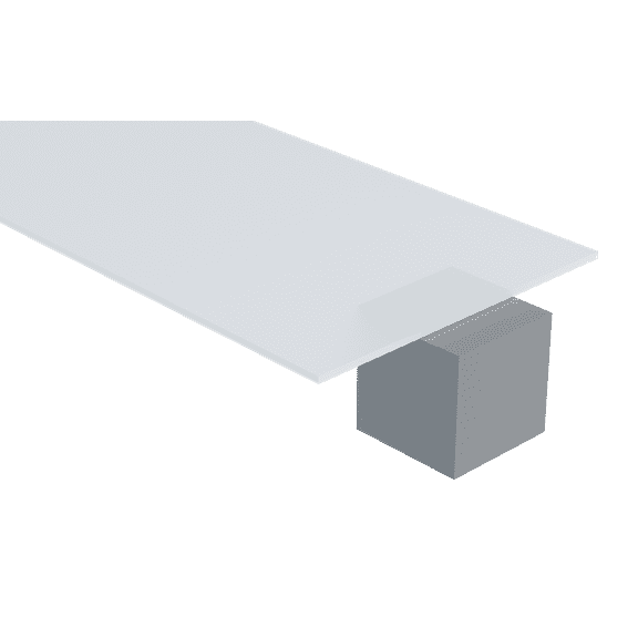 Polypropylene Sheet, Natural, 1/2" (0.5") Thick, 24" W x 48" L