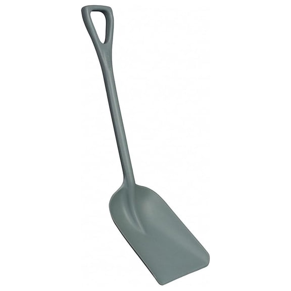 Polypropylene Shovel 11 Inch - One-Piece Gray Food Grade Shovel for Meat, Seafood, Dairy & Food Processing - HACCP Compliant Lightweight Bulk Material Transfer