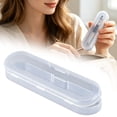 thumbnail image 1 of Polypropylene Storage Container Box, Slim Transparent Pencil Case with Hinged Lid for Pens, Makeup Brushes, Usb Cables, and Small Accessories (Clear), 1 of 8